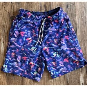 Peter Millar Boys Blue Moon Jellies Swim Trunks Swimwear Size M(8-10).